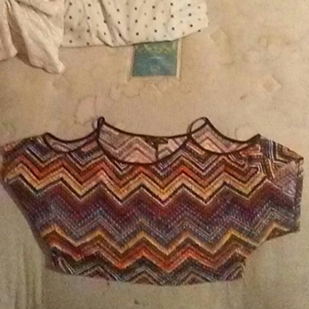a colorful crop top